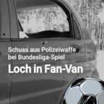 schuss polizei van auto fußball